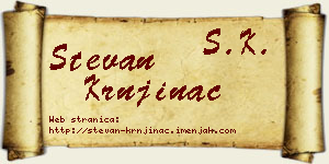 Stevan Krnjinac vizit kartica